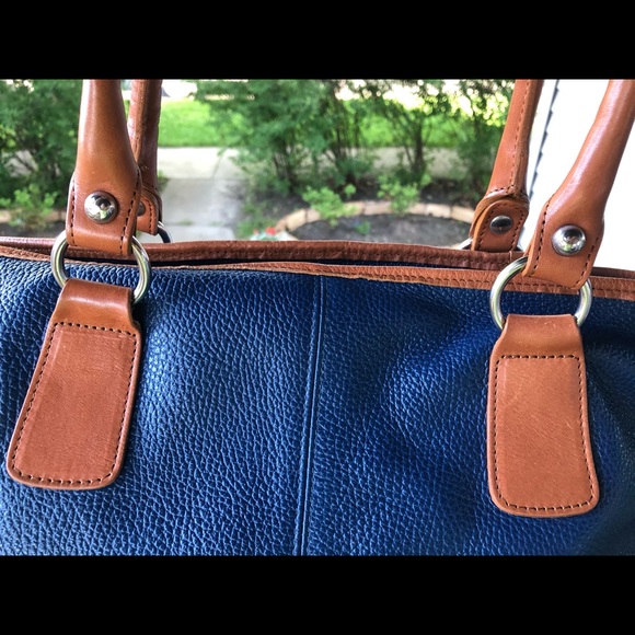 Like New Leather Valentina - Blue and Tan - Made in Italy - Picture 10 of 10